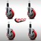 Service Caster 5'' SS Red Poly Swivel 1-1/4'' Expanding Stem Caster Set with Brake, 4PK SCC-SSEX20S514-PPUB-RED-TLB-114-4 - alternate 2